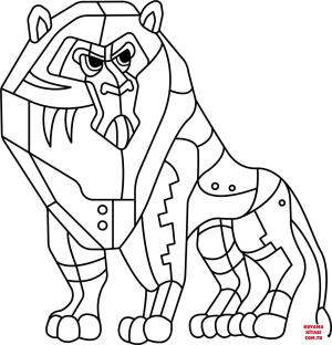 Aslan boyama sayfası, Lions coloring page, , lions abstract lion 