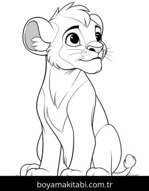 Aslan boyama sayfası, Lions coloring page, 