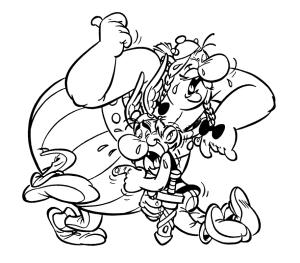 Asteriks ve Oburiks boyama sayfası,  coloring page, Asterix and Obelix Crying, 