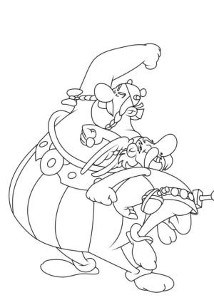 Asteriks ve Oburiks boyama sayfası,  coloring page, Komik Asterix ve Obelix, 