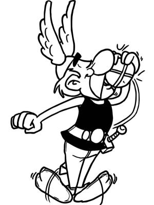 Asteriks ve Oburiks boyama sayfası,  coloring page, Asterix Drinking, 