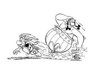 Asteriks ve Oburiks boyama sayfası,  coloring page, Dogmatix Asterix ve Obelix’i Kovalıyor, 