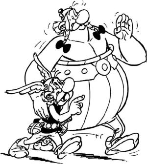 Asteriks ve Oburiks boyama sayfası,  coloring page, Obelix Arkadaşına İlginç Hikayeler Anlatıyor, 