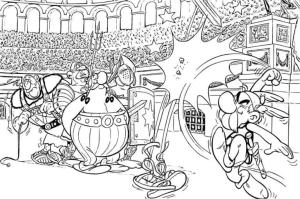 Asteriks ve Oburiks boyama sayfası,  coloring page, Asterix ve Obelix’ten Arena, 