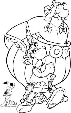 Asteriks ve Oburiks boyama sayfası,  coloring page, Eski Dostlar Yürüyüşte, 