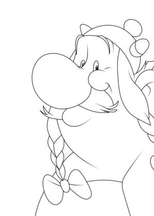 Asteriks ve Oburiks boyama sayfası,  coloring page, Asterix ve Obelix’ten Gülümseyen Karakter, 