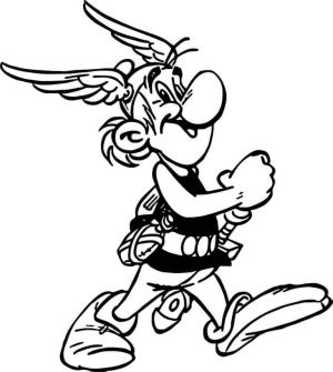 Asteriks ve Oburiks boyama sayfası,  coloring page, Asterix Hızlı Yürüyor, 