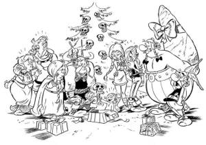 Asteriks ve Oburiks boyama sayfası,  coloring page, Noel Hediyeleri Galya Savaşçılarını Bile Sevindiriyor, 