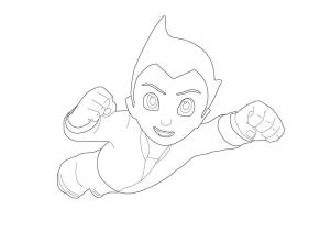 Astro Boy boyama sayfası,  coloring page, Astro Boy anahat resmi, 