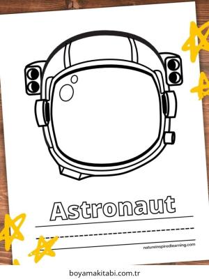 Astronot boyama sayfası – okul öncesi, evde etkinlik