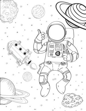 Astronotlar boyama sayfası,  coloring page, Mükemmel Astronot, 