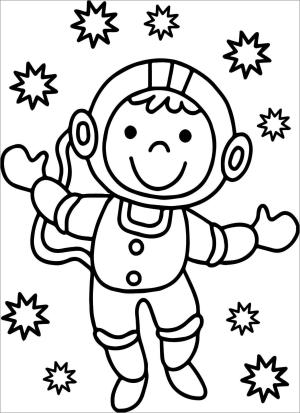 Astronotlar boyama sayfası,  coloring page, Astronot çizimi, 