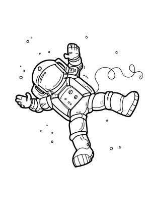 Astronotlar boyama sayfası,  coloring page, Komik Astronot, 