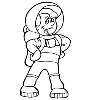 Astronotlar boyama sayfası,  coloring page, Eğlenceli Astronot çocuk, 