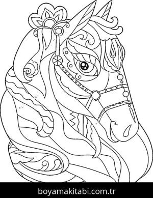 At boyama sayfası 50145, Horse coloring page, 