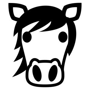 At boyama sayfası, Horse coloring page, , horses horse face emoji 