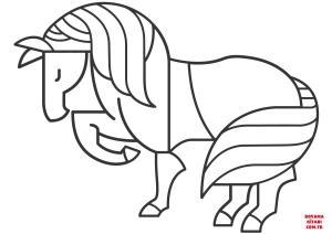 At boyama sayfası, Horse coloring page, , horses horse 