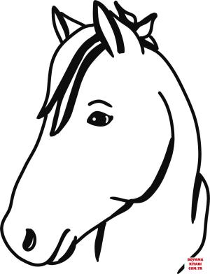 At boyama sayfası, Horse coloring page, , horses horse head 