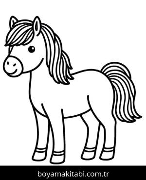 At boyama sayfası 50152, Horse coloring page, 