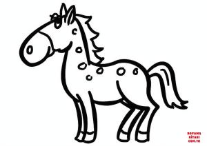 At boyama sayfası, Horse coloring page, , horses cartoon horse 