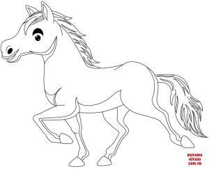 At boyama sayfası, Horse coloring page, , horses cute horse 