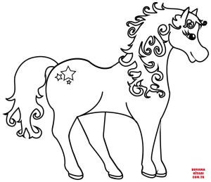 At boyama sayfası, Horse coloring page, , horses cute pony 