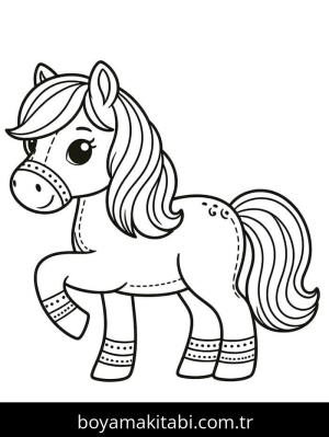 At boyama sayfası 50142, Horse coloring page, 