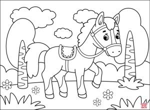 At boyama sayfası, Horse coloring page, , horses horse 