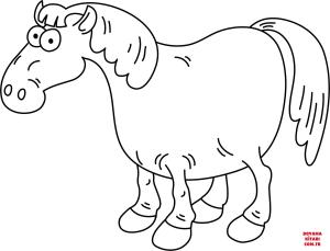 At boyama sayfası, Horse coloring page, , horses funny horse 