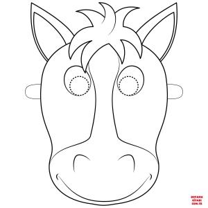 At boyama sayfası, Horse coloring page, , horses horse mask 