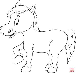 At boyama sayfası, Horse coloring page, , horses baby horse 