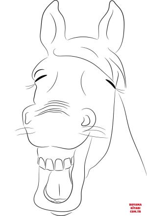 At boyama sayfası, Horse coloring page, , horses laughing horse head 