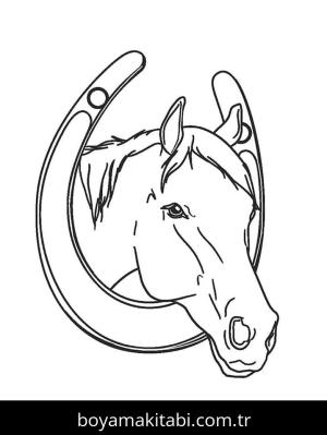 At boyama sayfası 50155, Horse coloring page, 