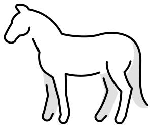 At boyama sayfası, Horse coloring page, , horses horse emoji 