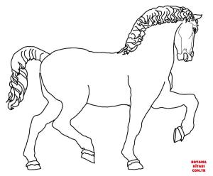 At boyama sayfası, Horse coloring page, , horses leonardos horse sculpture 