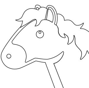 At boyama sayfası, Horse coloring page, , horses horse face emoji 