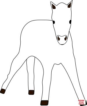 At boyama sayfası, Horse coloring page, , horses baby horse 