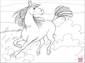 At boyama sayfası, Horse coloring page, , horses mustang 