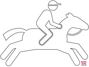 At boyama sayfası, Horse coloring page, , horses horse race 