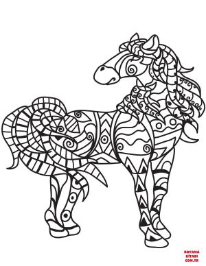 At boyama sayfası, Horse coloring page, , horses horse zentangle 