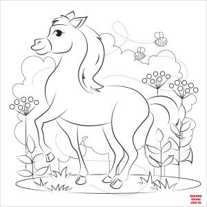 At boyama sayfası, Horse coloring page, , horses horse 