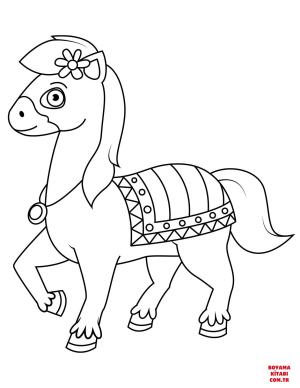 At boyama sayfası, Horse coloring page, , horses cute cartoon horse 