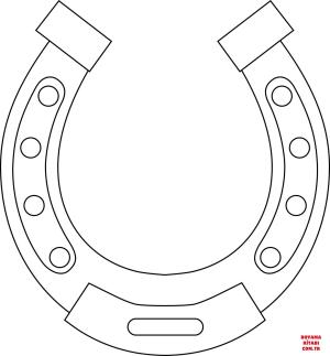 At boyama sayfası, Horse coloring page, , horses horseshoe 