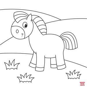 At boyama sayfası, Horse coloring page, , horses cute pony 