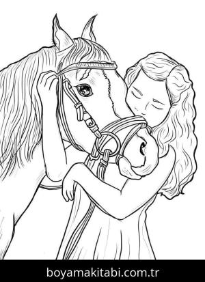 At boyama sayfası 50154, Horse coloring page, 