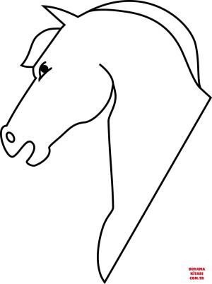 At boyama sayfası, Horse coloring page, , horses horse head 