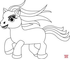 At boyama sayfası, Horse coloring page, , horses baby horse pony 