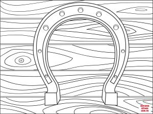 At boyama sayfası, Horse coloring page, , horses horseshoe 