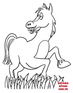 At boyama sayfası, Horse coloring page, , horses cartoon horse 