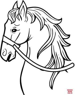 At boyama sayfası, Horse coloring page, , horses horse head 